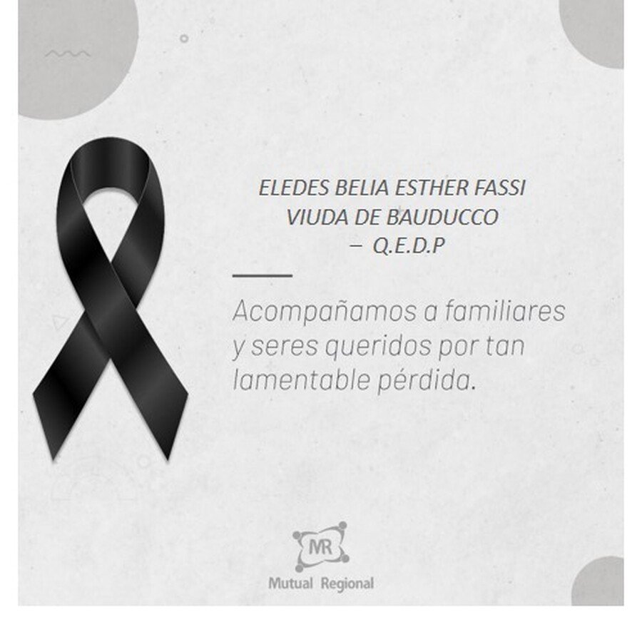 ELEDES BELIA ESTHER FASSI VIUDA DE BAUDUCCO - Q.E.D.P.